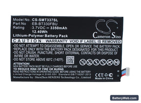 Samsung Galaxy Tab 4 8.0 Replacement Battery, 3.7V, 3350mAh, Li-Polymer 1