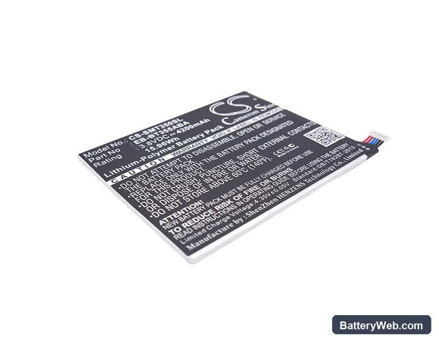 Samsung SM-T350 Replacement Battery, 3.8V, 4200mAh, Li-Polymer 1