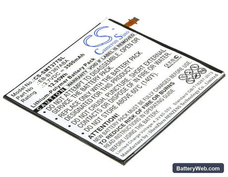 Samsung Galaxy Tab 5 Replacement Battery, 3.7V, 3500mAh, Li-Polymer 1