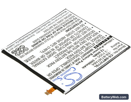 Samsung Galaxy Tab 5 Replacement Battery, 3.7V, 3500mAh, Li-Polymer 2