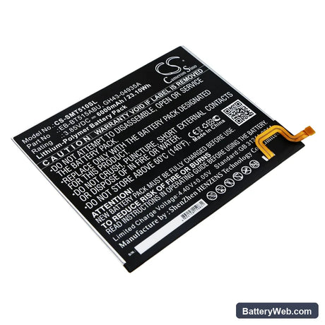 Samsung SM-T510 Replacement Battery, 3.85V, 6000mAh, Li-Polymer 1