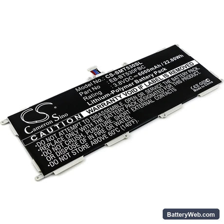 Samsung SM-T530 Replacement Battery, 3.8V, 6000mAh, Li-Polymer 1
