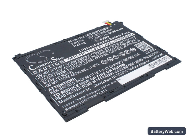 Samsung Galaxy Tab A 9.7 Replacement Battery, 3.8V, 6000mAh, Li-Polymer 1