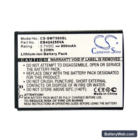 USCellular SCH-R390 Replacement Battery, 3.7V, 900mAh, Li-ion 5