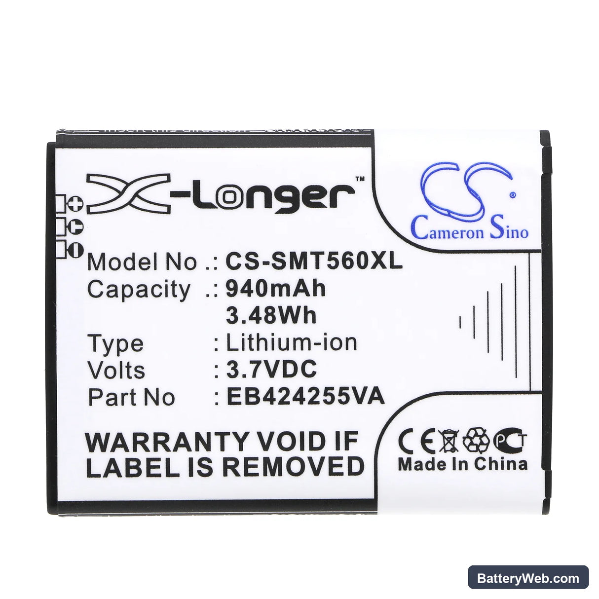 Virgin Mobile Montage Replacement Battery, 3.7V, 940mAh, Li-ion 3