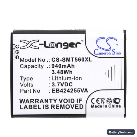 Virgin Mobile Montage Replacement Battery, 3.7V, 940mAh, Li-ion 3