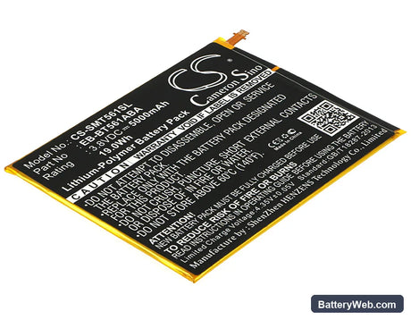 Samsung SM-T560 Replacement Battery, 3.8V, 5000mAh, Li-Polymer 1