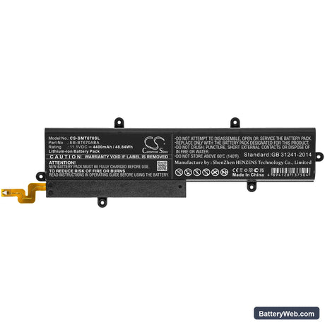 Samsung Galaxy View Replacement Battery, 11.1V, 4400mAh, Li-ion 3