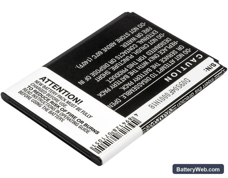 Samsung SGH-T699 Replacement Battery, 3.7V, 1800mAh, Li-ion 4