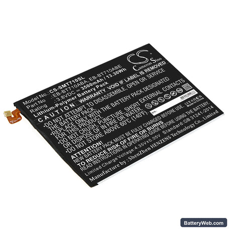 Samsung SM-T710 Replacement Battery, 3.8V, 3500mAh, Li-Polymer 1