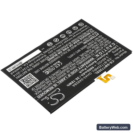 Samsung Galaxy Tab S5e Replacement Battery, 3.85V, 6800mAh, Li-Polymer 2