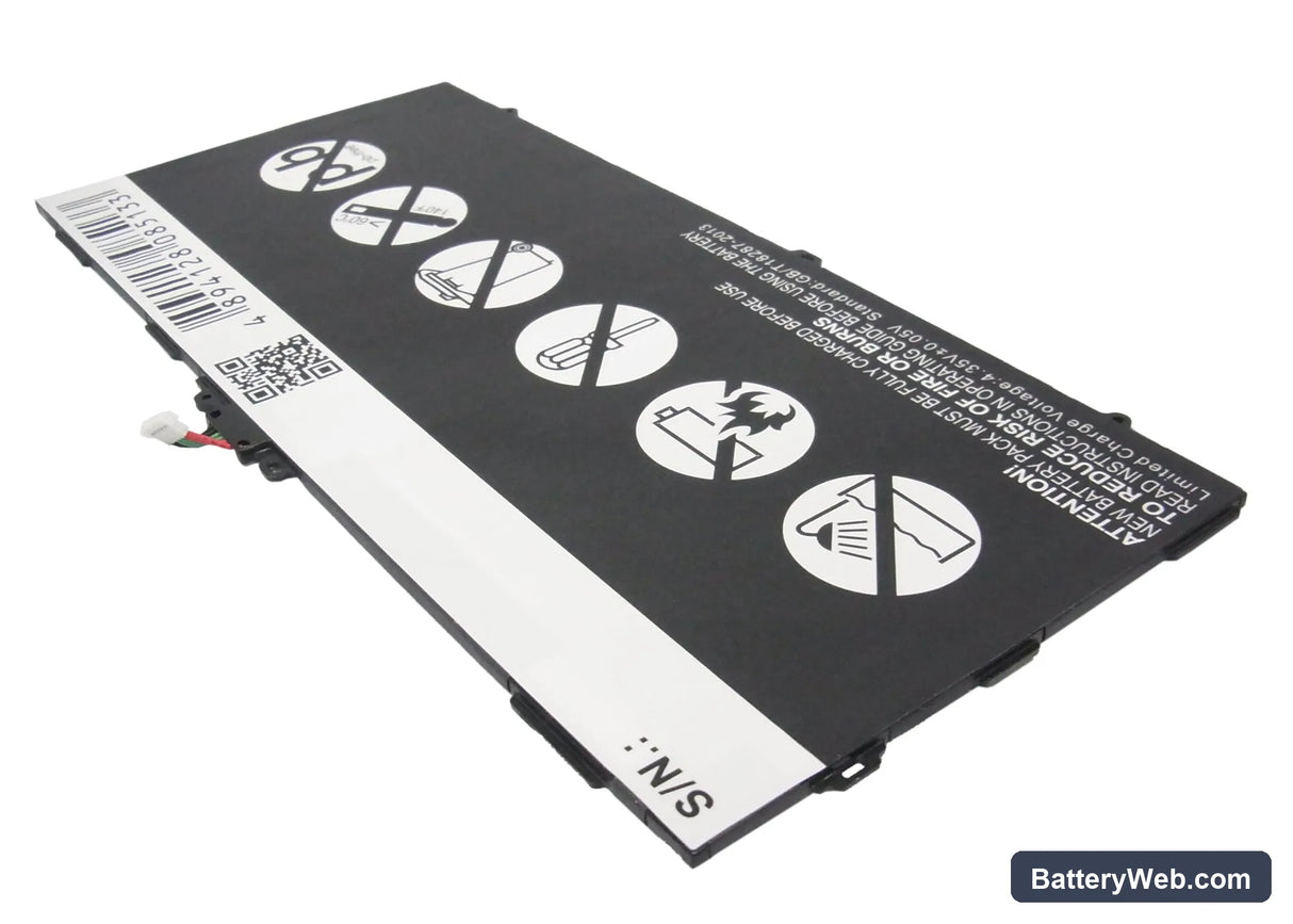 Samsung SM-T800 Replacement Battery, 3.8V, 7900mAh, Li-Polymer 3
