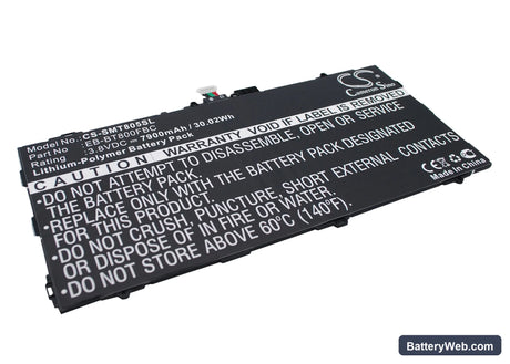 Samsung Galaxy Tab S 10.5 Replacement Battery, 3.8V, 7900mAh, Li-Polymer 3