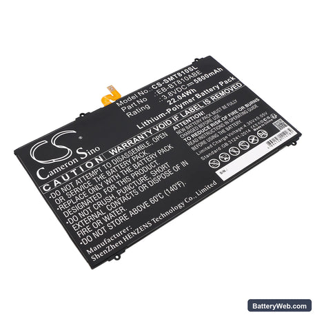 Samsung SM-T810 Galaxy Tab S2 9.7 WiFi Replacement Battery, 3.8V, 5800mAh, Li-Polymer 1