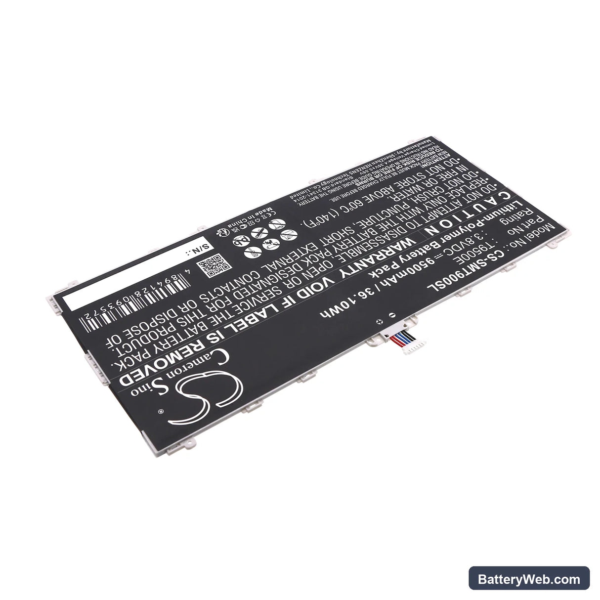 Samsung SM-T900 Replacement Battery, 3.8V, 9500mAh, Li-Polymer 2