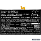 Samsung Galaxy Tab S7 Plus 12.4 Replacement Battery, 3.85V, 9800mAh, Li-Polymer 3