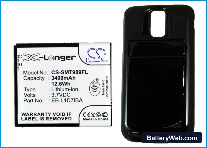 Samsung Galaxy S Hercules Replacement Battery, 3.7V, 3400mAh, Li-ion 5