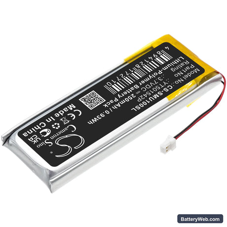 Sena 10U Replacement Battery, 3.7V, 250mAh, Li-Polymer 2