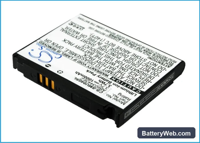 Samsung SCH-U940 Replacement Battery, 3.7V, 1000mAh, Li-ion 4