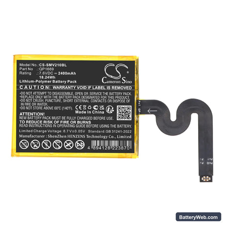 Sunmi P2 Pro Replacement Battery, 7.6V, 2400mAh, Li-Polymer 3