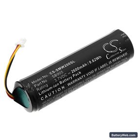 Shure MXW Handheld Transmitter Replacement Battery, 3.7V, 2600mAh, Li-ion 1