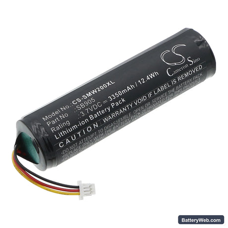 Shure MXW Handheld Transmitter Replacement Battery, 3.7V, 3350mAh, Li-ion 2