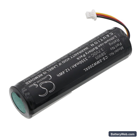Shure MXW Handheld Transmitter Replacement Battery, 3.7V, 3350mAh, Li-ion 3