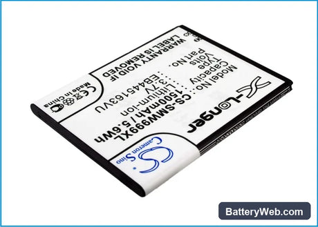 Samsung SGH-W999 Replacement Battery, 3.7V, 1500mAh, Li-ion 1