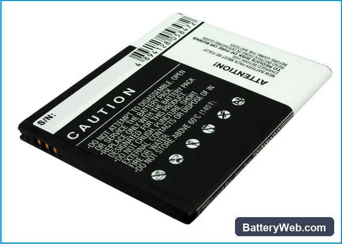 Samsung SGH-W999 Replacement Battery, 3.7V, 1500mAh, Li-ion 4