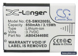 Samsung SGH-C400 Replacement Battery, 3.7V, 850mAh, Li-ion 4