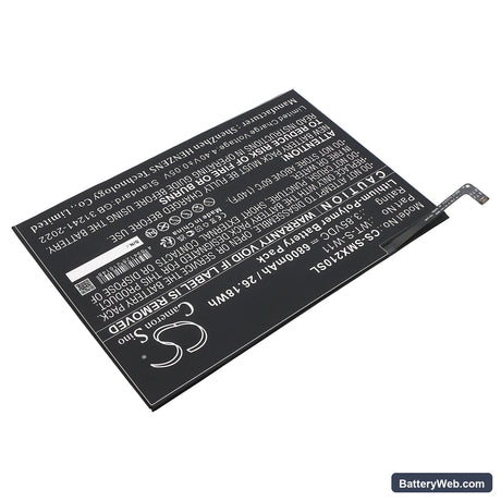 Samsung Galaxy Tab A9+ 5G 11 Replacement Battery, 3.85V, 6800mAh, Li-Polymer 2