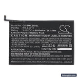 Samsung Galaxy Tab A9+ 5G 11 Replacement Battery, 3.85V, 6800mAh, Li-Polymer 3