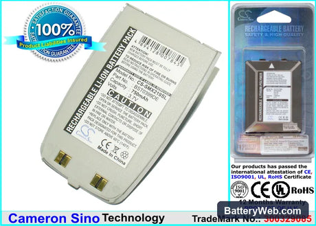 Samsung SCH-S308 Replacement Battery, 3.7V, 750mAh, Li-ion 1