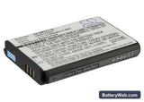 Samsung GT-B2710 Replacement Battery, 3.7V, 750mAh, Li-ion 1
