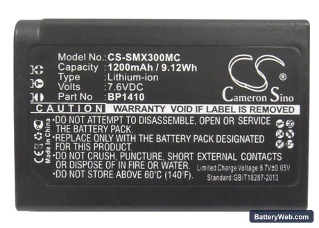 Samsung NX30 Replacement Battery, 7.6V, 1200mAh, Li-ion 5