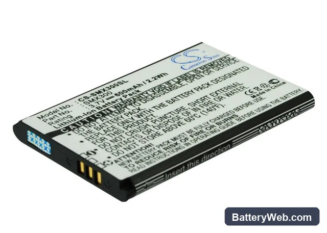 Samsung X300 Replacement Battery, 3.7V, 600mAh, Li-ion 1