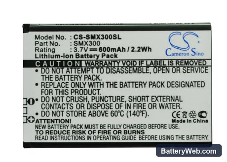 Samsung X300 Replacement Battery, 3.7V, 600mAh, Li-ion 5
