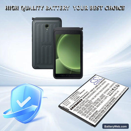 Samsung Galaxy Tab Active 5 (WiFi) Replacement Battery, 3.85V, 4800mAh, Li-Polymer 4