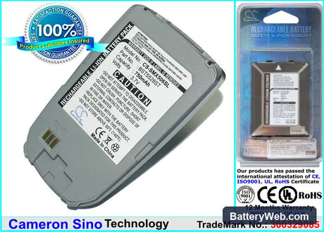 Samsung SGH-X506 Replacement Battery, 3.7V, 750mAh, Li-ion 1