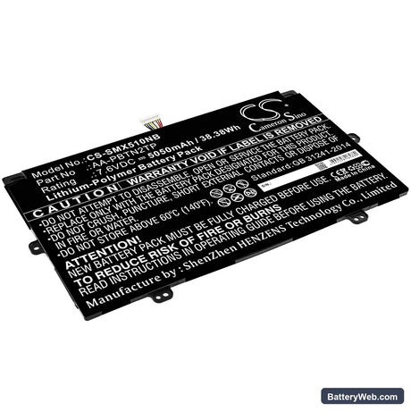 Samsung XE510C25-K01US Replacement Battery, 7.6V, 5050mAh, Li-Polymer 1