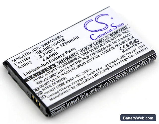 Samsung Xcover 550 Replacement Battery, 3.7V, 1200mAh, Li-ion 1