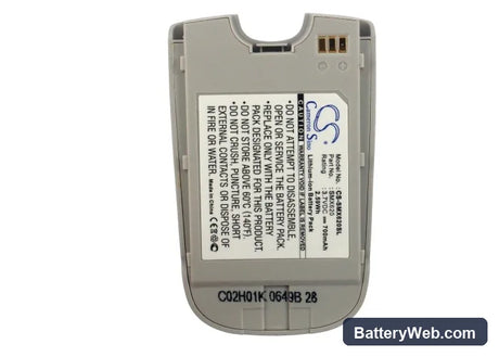 Samsung X620 Replacement Battery, 3.7V, 700mAh, Li-ion 6