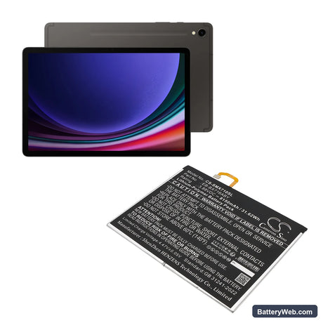 Samsung Galaxy Tab S9 Replacement Battery, 3.88V, 8150mAh, Li-Polymer 5
