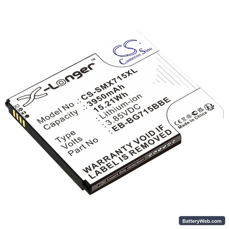 Samsung Galaxy Xcover Pro Replacement Battery, 3.85V, 3950mAh, Li-ion 1