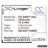 Samsung Galaxy Xcover Pro Replacement Battery, 3.85V, 3950mAh, Li-ion 3