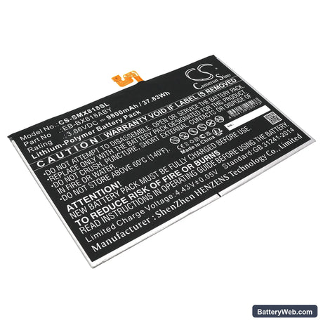 Samsung SM-X816N Replacement Battery, 3.86V, 9800mAh, Li-Polymer 1