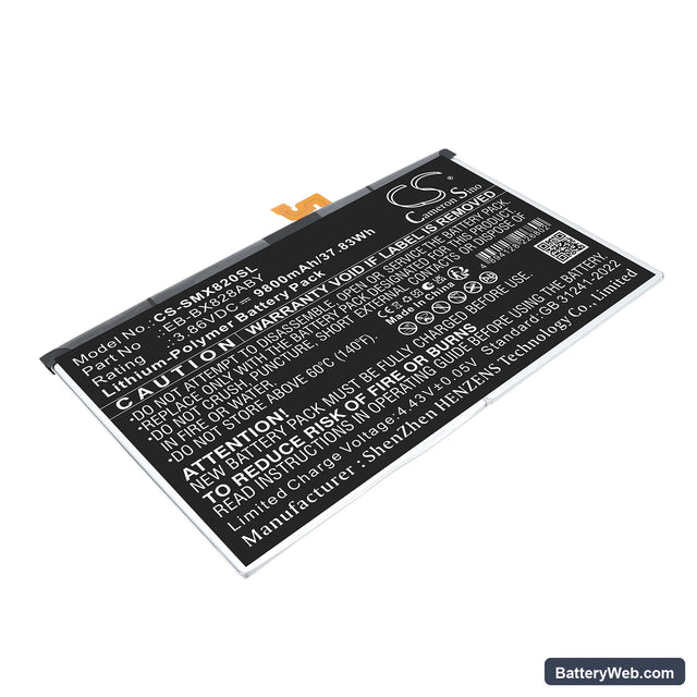 Samsung Galaxy Tab S10+ Replacement Battery, 3.86V, 9800mAh, Li-Polymer 1