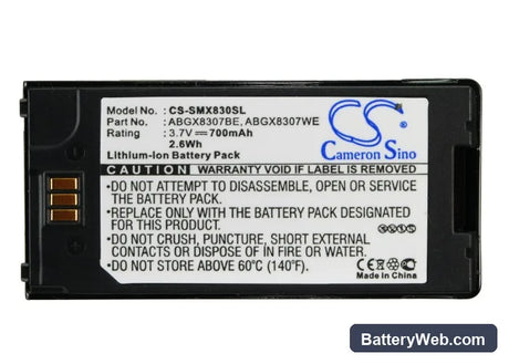 Samsung SGH-X830 Replacement Battery, 3.7V, 700mAh, Li-ion 5