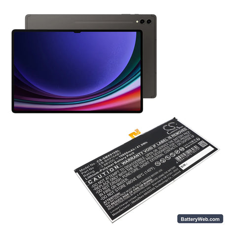 Samsung Galaxy Tab S9 Ultra Replacement Battery, 3.88V, 10800mAh, Li-Polymer 5