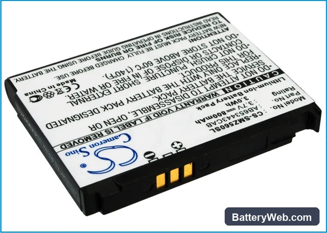 Samsung SGH-A707 Replacement Battery, 3.7V, 800mAh, Li-ion 1